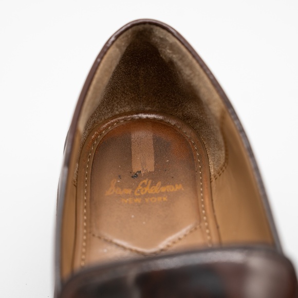 size 9 - SAM EDELMAN Laurs Loafers In Chestnut Lug Sole Brown - Picture 8 of 13